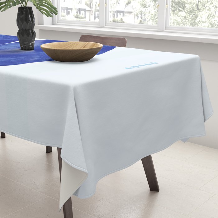blue retro mid century Tablecloth Gallery Image 3