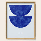 blue retro mid century Serving Tray Gallery Image 1