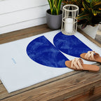 blue retro mid century Outdoor Rug Gallery Image 2