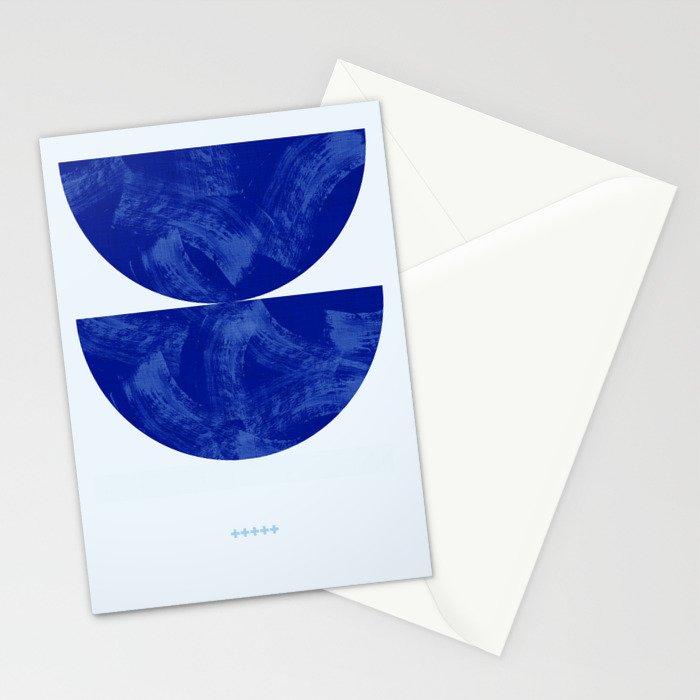 blue retro mid century Stationery Card Gallery Image 2