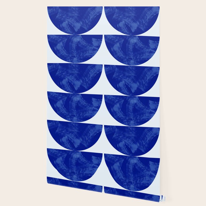 blue retro mid century Wallpaper Gallery Image 2