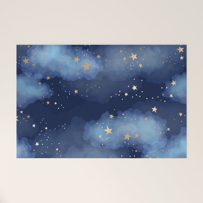 Magical Starry Night Sky  Welcome Mat Gallery Image 1