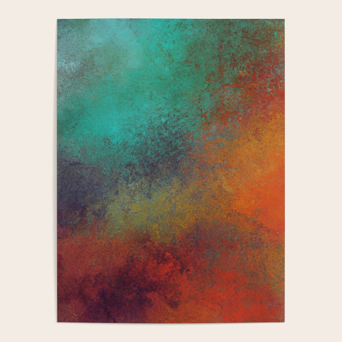 Colorful Rust Aesthetic Grunge Art Poster Gallery Image 4