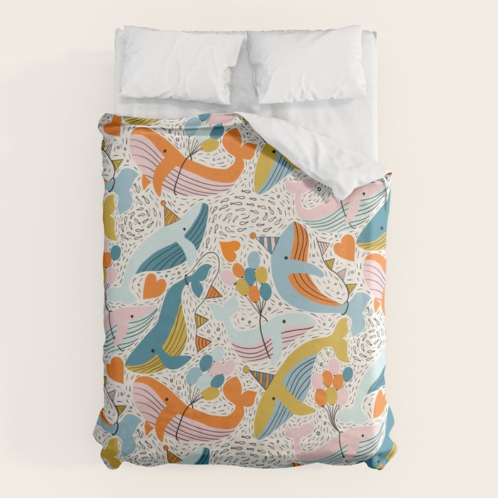 Humpback Whale Party Duvet Cover Gallery Image 1