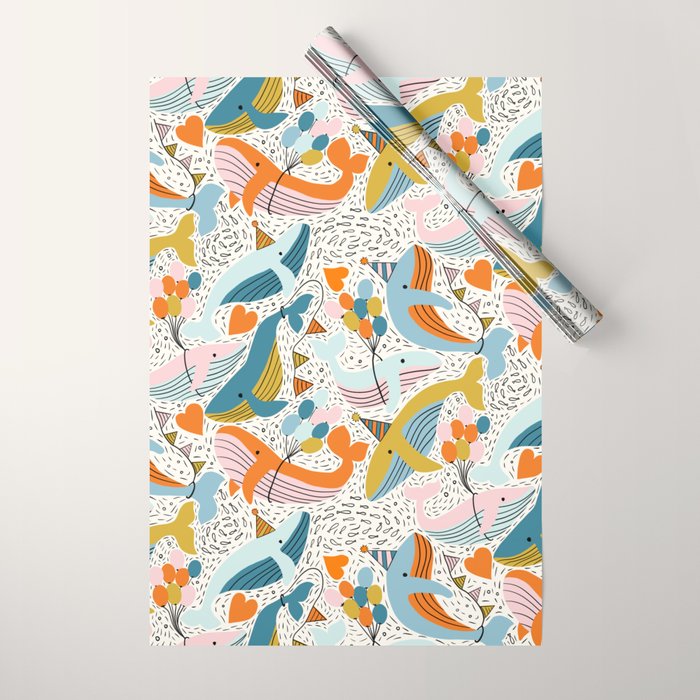 Humpback Whale Party Wrapping Paper Gallery Image 1