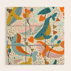 Humpback Whale Party Wood Wall Art Gallery Image 1