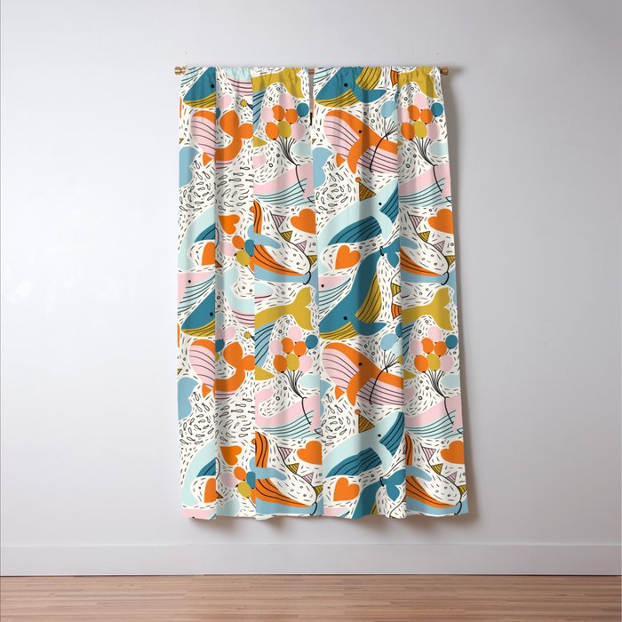 Humpback Whale Party Window Curtain Gallery Image 3