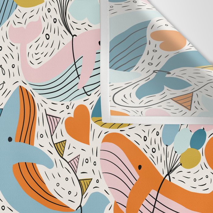 Humpback Whale Party Wall Tapestry Gallery Image 3