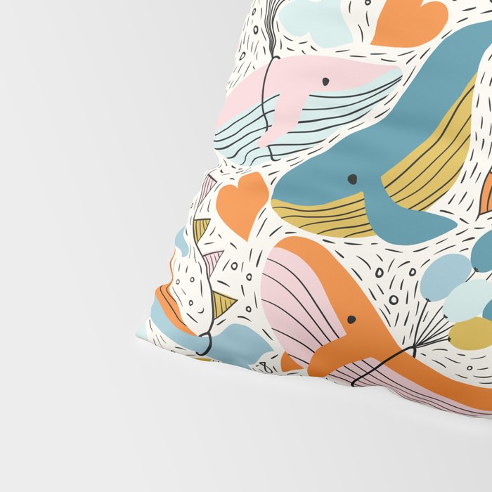 Humpback Whale Party Pillow Sham Gallery Image 4