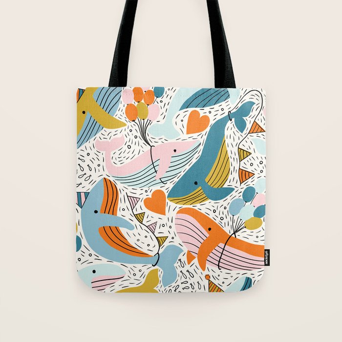 Humpback Whale Party Tote Bag Gallery Image 1