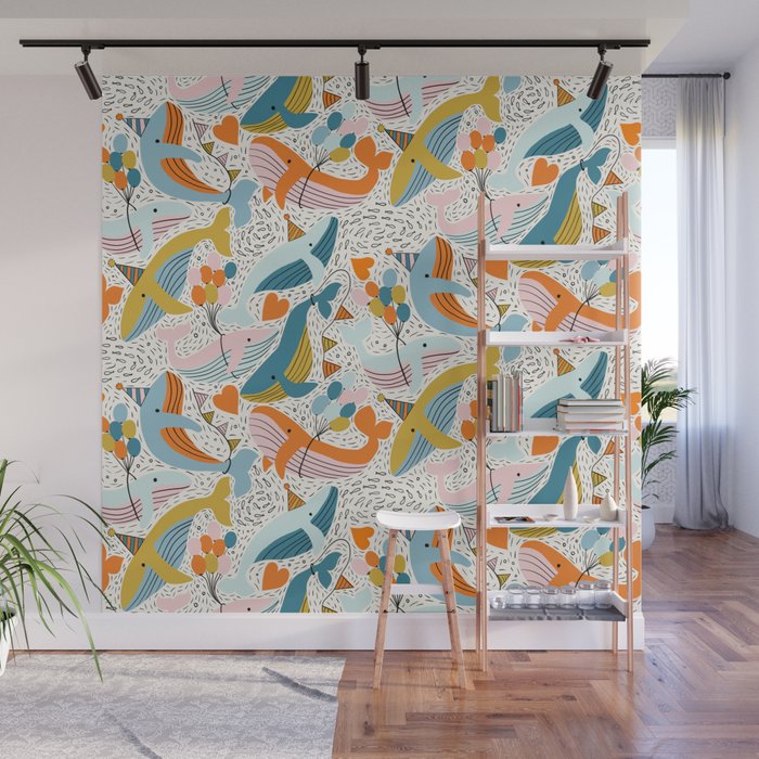 Humpback Whale Party Wall Mural Gallery Image 1