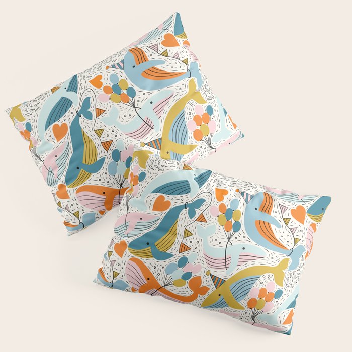 Humpback Whale Party Pillow Sham Gallery Image 1