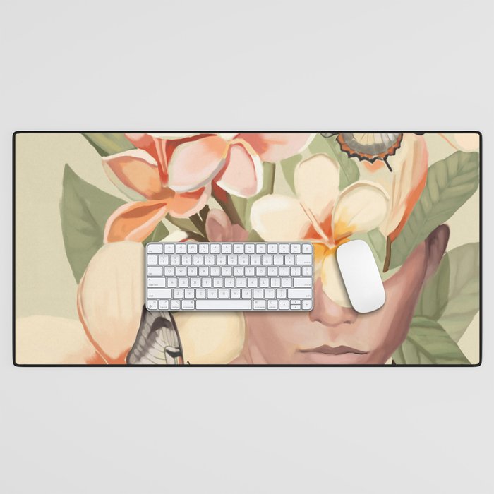 Pink Bloom Desk Mat Gallery Image 1
