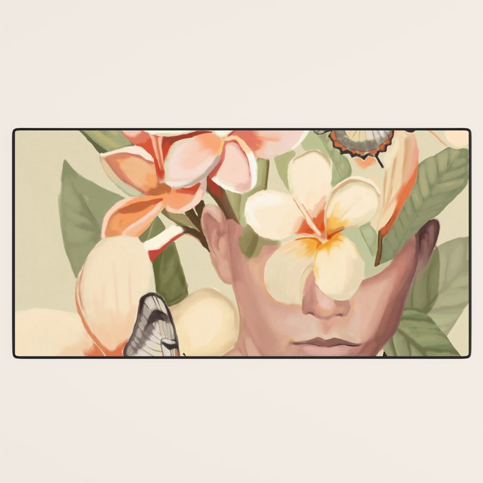 Pink Bloom Desk Mat Gallery Image 3