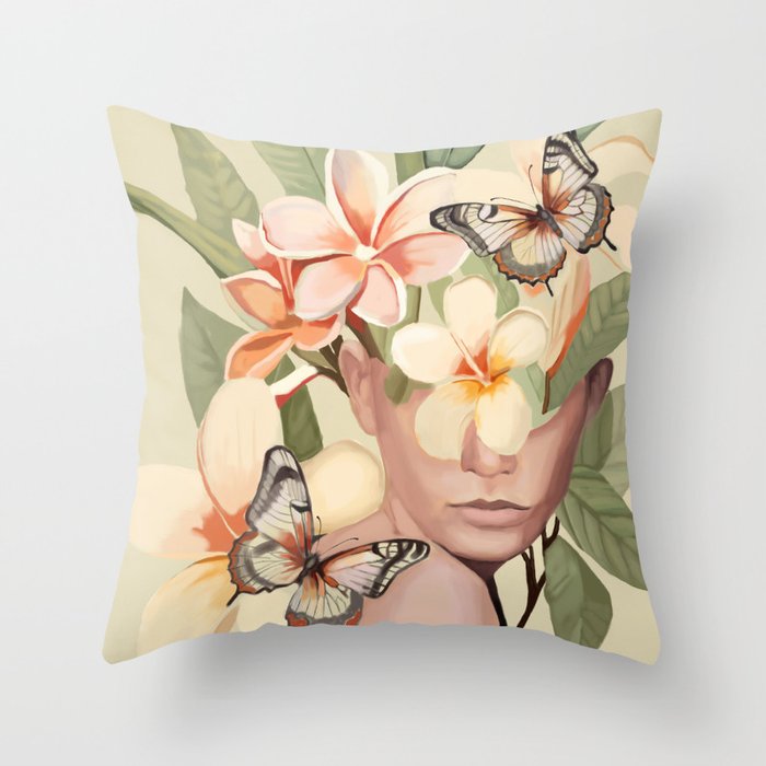 Pink Bloom Throw Pillow Gallery Image 6