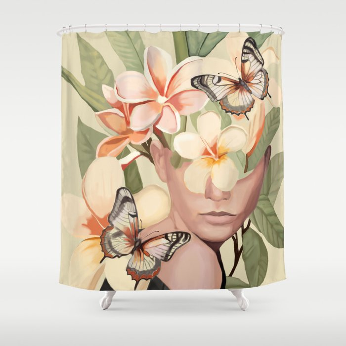 Pink Bloom Shower Curtain Gallery Image 1