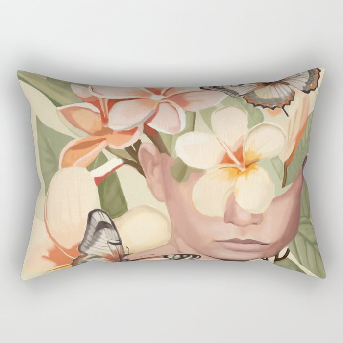 Pink Bloom Rectangular Pillow Gallery Image 1