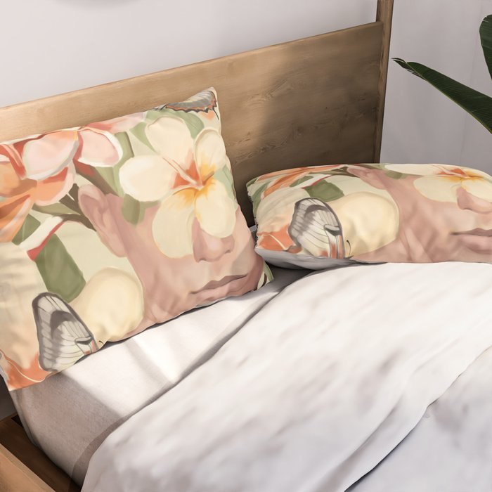 Pink Bloom Pillow Sham Gallery Image 2