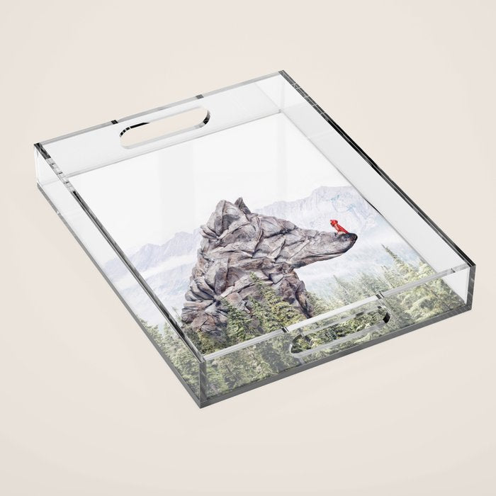 Stone Wolf | Little Red Riding Hood Acrylic Tray Gallery Image 1