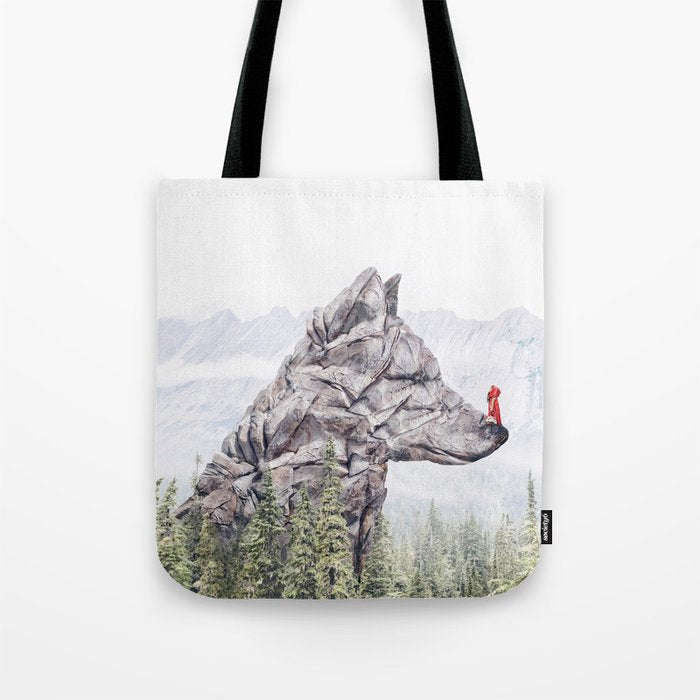 Stone Wolf | Little Red Riding Hood Tote Bag Gallery Image 1