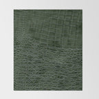 Green faux leather pattern Throw Blanket Gallery Image 2