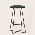 Green faux leather pattern Stool Gallery Image 1