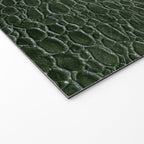 Green faux leather pattern Welcome Mat Gallery Image 2