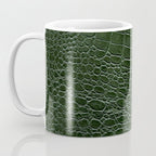 Green faux leather pattern Coffee Mug Gallery Image 3