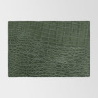 Green faux leather pattern Rug Gallery Image 2