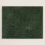 Green faux leather pattern Jigsaw Puzzle Gallery Image 1