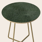 Green faux leather pattern Side Table Gallery Image 2