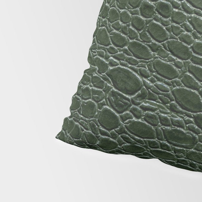 Green faux leather pattern Pillow Sham Gallery Image 4
