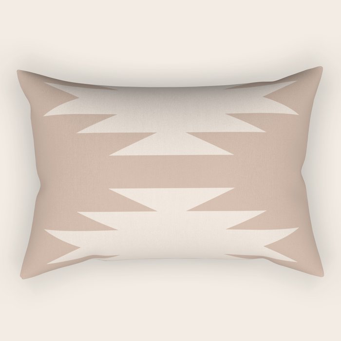 Geometric Southwestern Minimalism - Neutral Natural Beige Rectangular Pillow Gallery Image 2