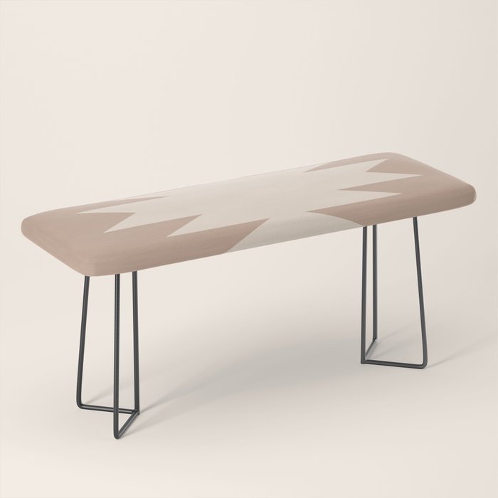 Geometric Southwestern Minimalism - Neutral Natural Beige Bench Gallery Image 1