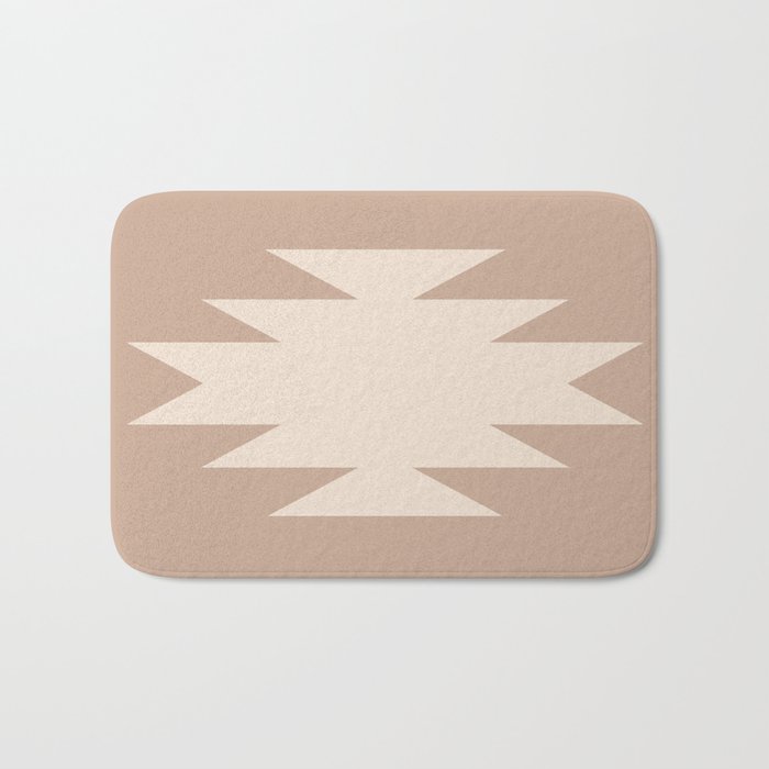 Geometric Southwestern Minimalism - Neutral Natural Beige Bath Mat Gallery Image 1