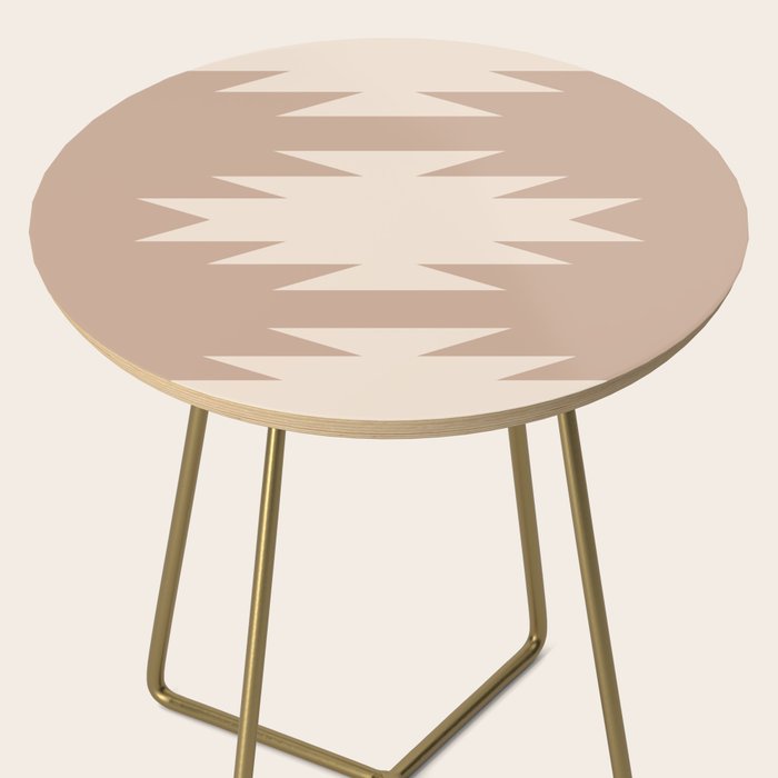 Geometric Southwestern Minimalism - Neutral Natural Beige Side Table Gallery Image 2