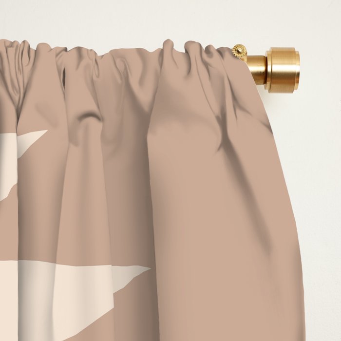 Geometric Southwestern Minimalism - Neutral Natural Beige Window Curtain Gallery Image 2