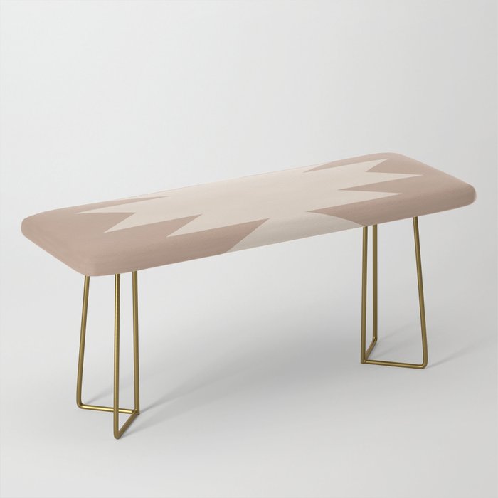 Geometric Southwestern Minimalism - Neutral Natural Beige Bench Gallery Image 2