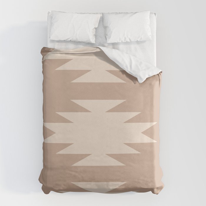 Geometric Southwestern Minimalism - Neutral Natural Beige Duvet Cover Gallery Image 6