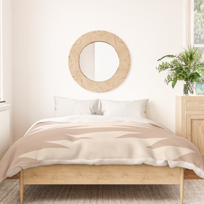Geometric Southwestern Minimalism - Neutral Natural Beige Duvet Cover Gallery Image 3