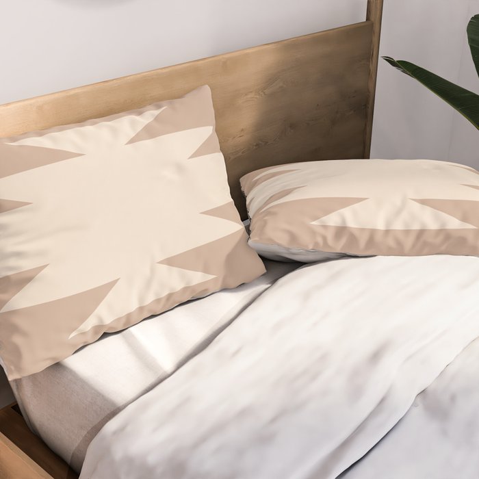 Geometric Southwestern Minimalism - Neutral Natural Beige Pillow Sham Gallery Image 2