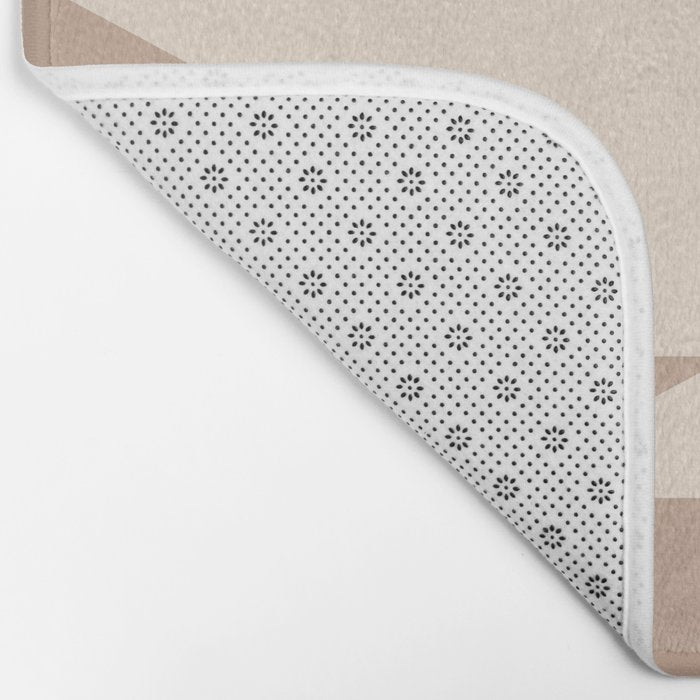 Geometric Southwestern Minimalism - Neutral Natural Beige Bath Mat Gallery Image 2