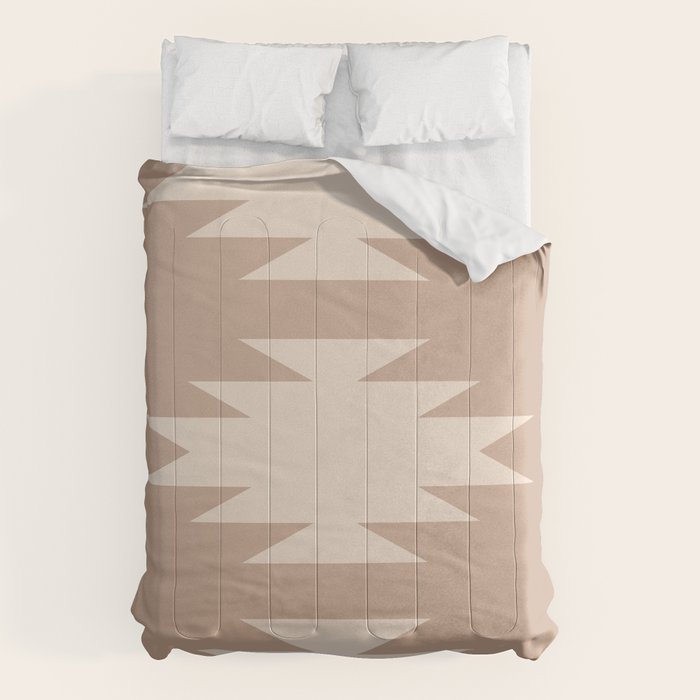 Geometric Southwestern Minimalism - Neutral Natural Beige Comforter Gallery Image 6