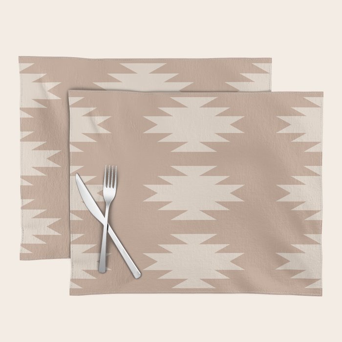Geometric Southwestern Minimalism - Neutral Natural Beige Placemat Gallery Image 1