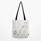 Scorpio Zodiac Star Constellation Line Art White Tote Bag Gallery Image 2