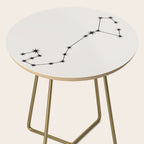 Scorpio Zodiac Star Constellation Line Art White Side Table Gallery Image 2