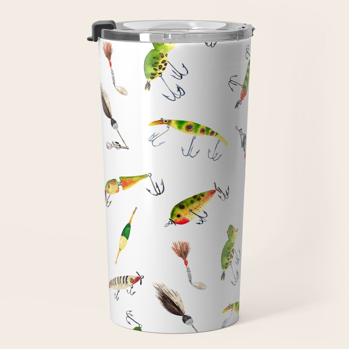 Vintage Fishing Lures Travel Mug Gallery Image 3