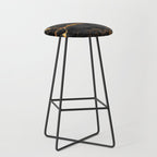 Black Malachite Marble With Gold Veins Stool Gallery Image 1