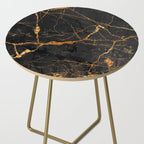 Black Malachite Marble With Gold Veins Side Table Gallery Image 2