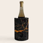 Black Malachite Marble With Gold Veins Wine Chiller Gallery Image 1